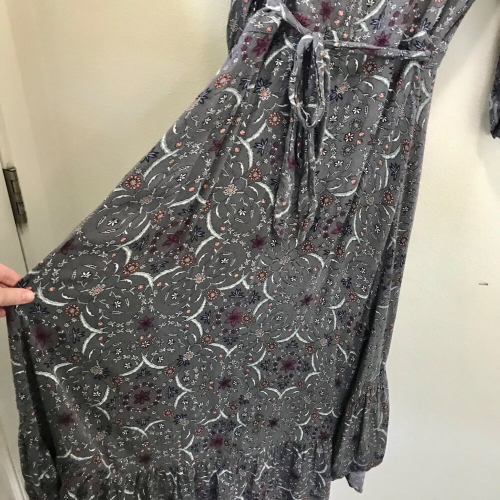 LoveStitch Women's‎ Lenka Wrap Maxi Dress Floral 3/4 Sleeve Size M High-Low Boho - Picture 10 of 16